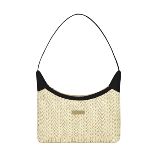 Imagen de Mabecol Bolso Mujer Cesta Tejida Natural Bandolera Pequeña Bolsa Playa Ideal Verano Viajes y Compras