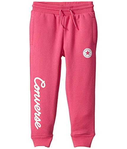 Image of Converse Kids Girl's Fleece Script Logo Joggers (Little Kids)