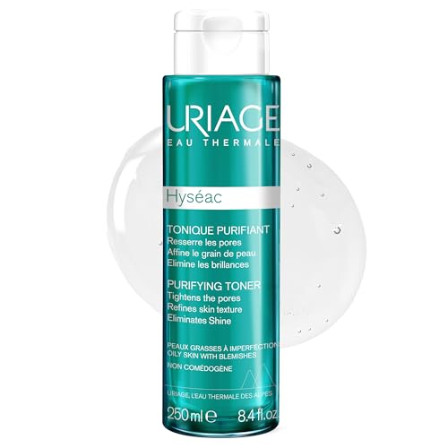 Uriage Hyseac Face toner for Oily Skin Prone to Blemishes with Aha 2.9% - Visibly Reduces Blackheads, Pores & Shine - Gentle Exfoliator, No Rinse - Skin Is Smoothed & Mattified - Non-Comedogenic