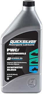 Quicksilver 8M0166406 2-Stroke PWC/Snowmobile Engine Oil – Premium Synthetic Blend – 1 Qt.
