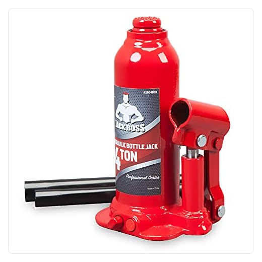 Jack Boss Bottle Jack 4 Ton (8,800 LBs) Welded Hydraulic Car Jack with Pump Handle, Fit Use for Cars Automotive Sedans, Red