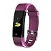 Pulsera de Actividad Inteligente Rastreador Deportes Deportiva con Pulsómetro Monitor de Ritmo Cardíaco 0,78 Pulgadas OLED Pantalla Táctil Pronóstico del Tiempo