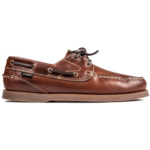 Loake Mens Lymington Boat Shoes Brown