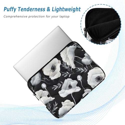 Funda para portátil blanco Poppies Flower 13-14 pulgadas miniatura 5