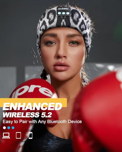 Image of LC-dolida Headband Headphones Bluetooth 5.2, with Ultra-Thin HD Stereo Speaker, Sleep Headband Earphones Wireless for Workout Yoga Insomnia Running Meditation Gifts