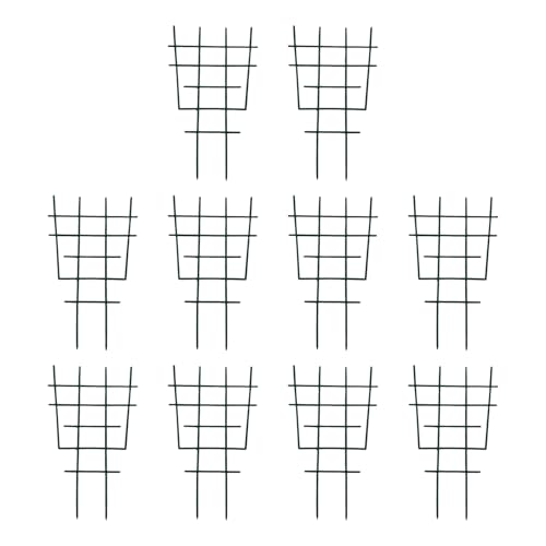 Enrejado para plantas, juego de 10 unidades, apilables, ajustables, inoxidables, ayuda para escalar plantas de jardín, para hiedra Clematis Hiedra Monstera