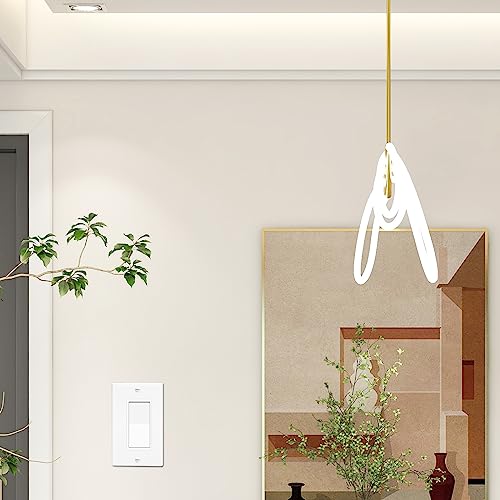 Greencycle M-HY-SW-1-2PK Single Pole Double Rocker Light Switch,Greencycle 2 Pack Paddle Light Switch 15 Amp,Sp Decora Switch White,120V-277V Ac,On/Off Wall Switch thumb #8