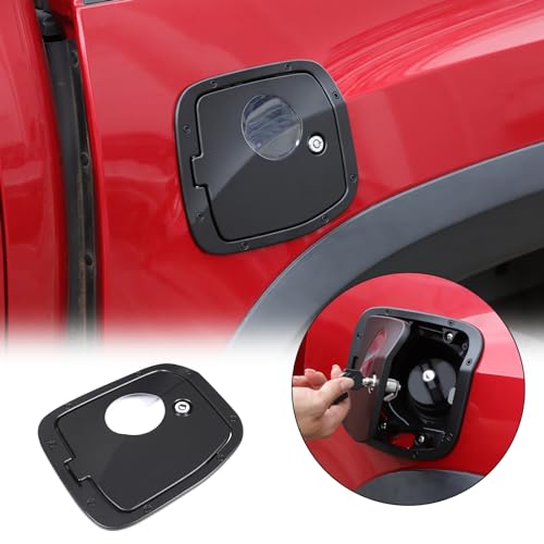 Fuel Tank Cap Replacement Anti-theft Lock Cap Compatible with Toyot@ Tacoma 2016-2022 Car Fuel Tank Gas Filling Cap Decoration, Gas Tank Door Cap with Lock accessories (style B)