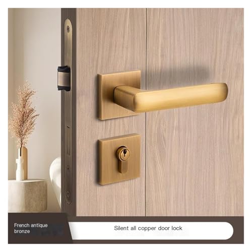 Evita ruidos con la cerradura de puerta interior silenciosa de cobre macizo para madera 3