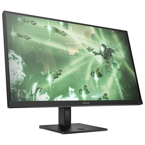 HP Omen 27q Gaming Monitor - 27 Zoll Bildschirm, QHD Display, 165Hz, AMD FreeSync Premium, 1 ms Reaktionszeit, 2X HDMI 2.0, Display Port 1.4, Audioausgang, schwarz