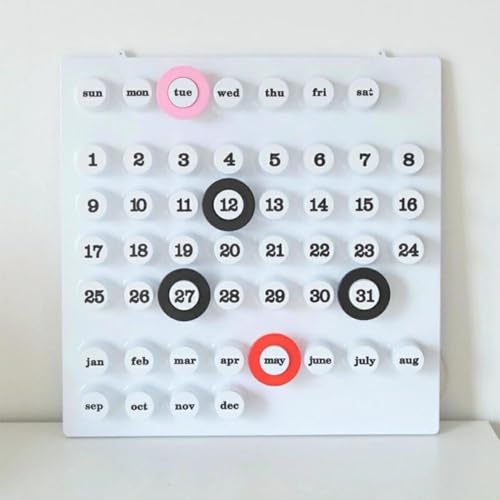 �v���������� �����O�f�C�g�J�����_�[ Ring Date Calendar ���N�J�����_�[ �E�H�[���J�����_�[ ���I�ȃf�X�N�g�b�v���� �N���G�C�e�B�u �����p�E�ƒ�p (�z���C�g)