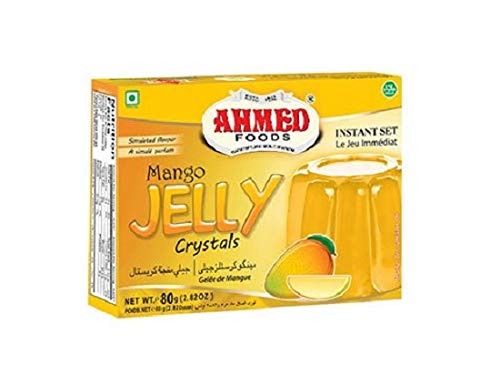 Ahmed Food Jelly Crystal Creme Vegetarian Halal Flavour Mango 80g