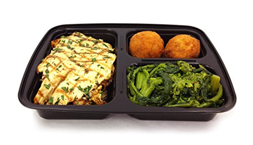 Fully Cooked Complete Meal Heat and Serve - Grilled Chicken, Rice Balls and Broccoli Rabe Made Fresh Daily - 1.4 Pounds