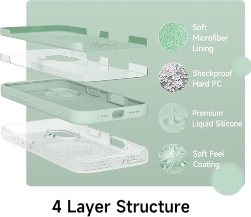 Image of Back Cover Compatible with iPhone 17 Case (6.3) Soft Touch Slim Liquid Silicone Full Protection Shock Proof Back Cover for iPhone 17 (SC Mint)