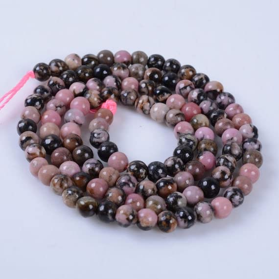 Rhodonite noire LKBEADS 4mm pour atelier bijoux bohèmes chic