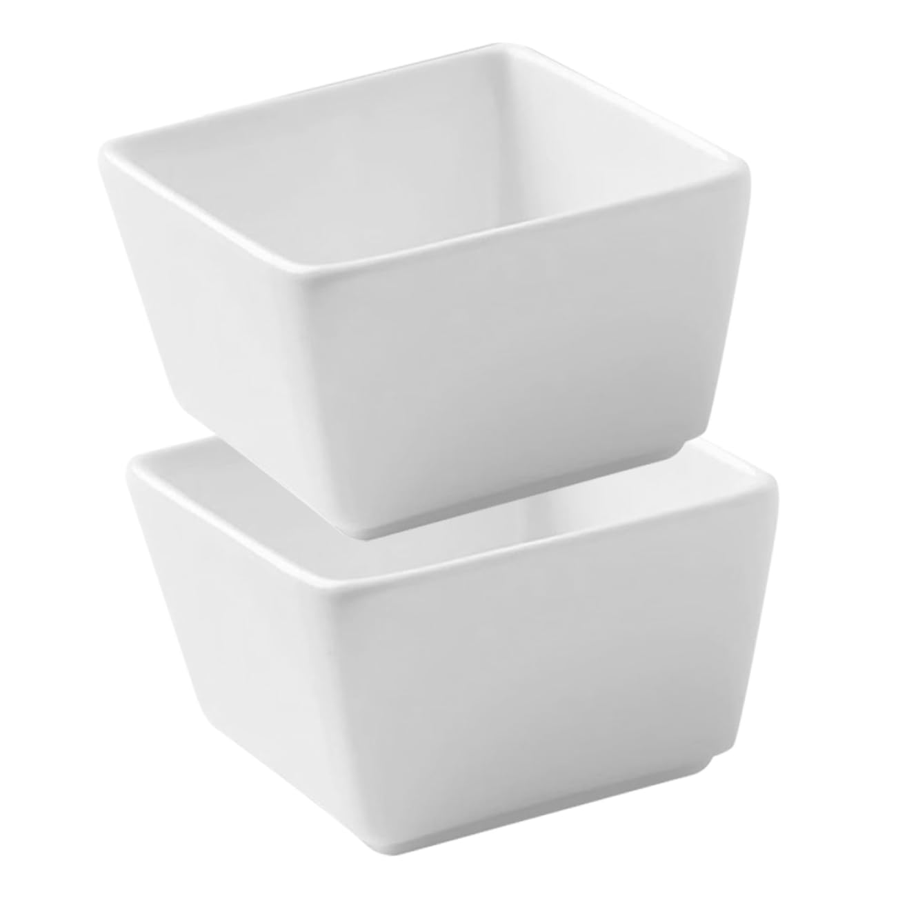 Garneck 2pcs Square Sugar Bowl Mini Bowls Soy Sauce Dish Sugar Packet Rack Sugar Cube Container Dip Bowls for Parties Seasoning Plate Trifle Bowls Seasoning Dish Small Plate White Ceramics
