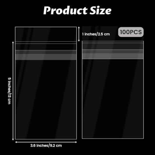 100 Pcs Graded Card Sleeves, 3.6\" x 5\" Sealable Card Protector Sleeves, Soft Prevents Scratches Trading Card Sleeve, Exact Fit Sports Cards Sleeves for Baseball, Football, Gaming