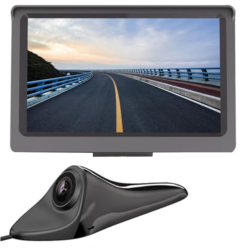 Car Blind Spot Display, HD Side View Camera, Electronic Blind Spot Rearview Mirror Camera with Rotatable Lens (Black)