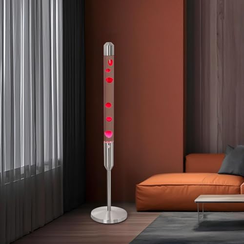 Image of Kyzfy 47.5-Inch Liquid Motion Lamp, Magma Lamp, Mood Relaxation Light, Clear Water Red Wax, Suitable for Home Decoration, Living Room, Office, Bedroom, Cafe
