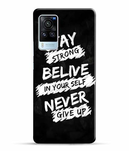 Image of Stay Strong Motivation Quotes Printed Hard Back Case Cover & Compatible for Vivo X60 Pro 5G | Vivo X60 Pro | V2046 (Multicolor) - D1810