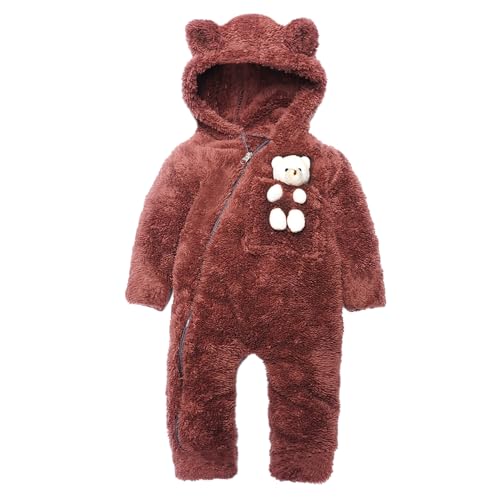Kız Erkek Bebek Ve Çocuk Ayıcıklı Peluş Tulum (kahverengi, 2 yaş)
