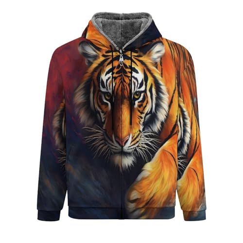 Veste chaude à manches longues sweat à capuche en polaire homme zippé