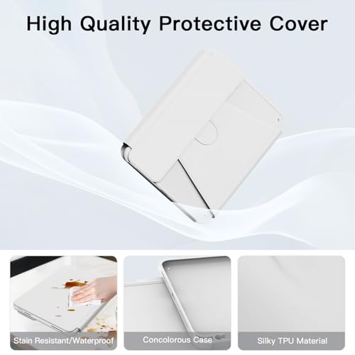 Image of RAYMCRAFT for iPad 11th(A16, 2025) /10th Generation Case with Keyboard, 360 Rotatable Case & Detachable Backlit Keyboard, Precision Cutouts and Pen Holder for iPad A16 11'' /10th 10.9'', White