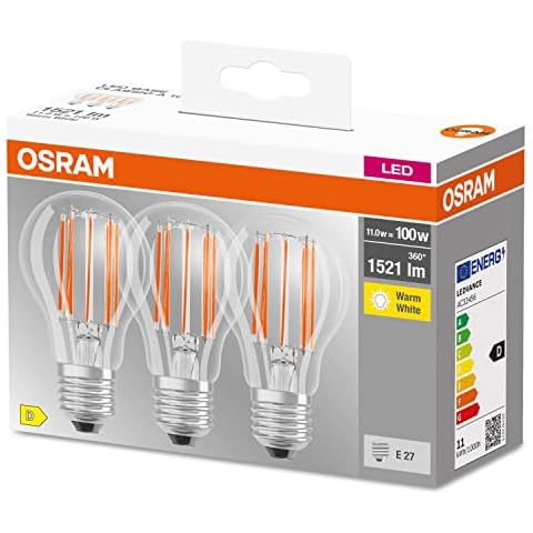 OSRAM LED BASE Classic A100, klare Filament LED-Lampen aus Glas Cover