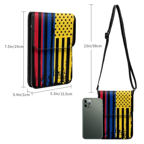 Vintage Ethiopia Ethiopian America Flag Striped Patterns Small Crossbody Purse Cell Phone Bag for Women4