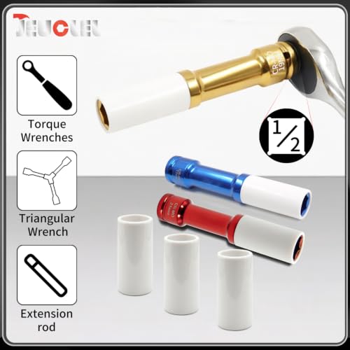 Image of 3PCS 1 /2 inch Drive Impact Lug Nut Socket Set, Extra-Long Impact Socket