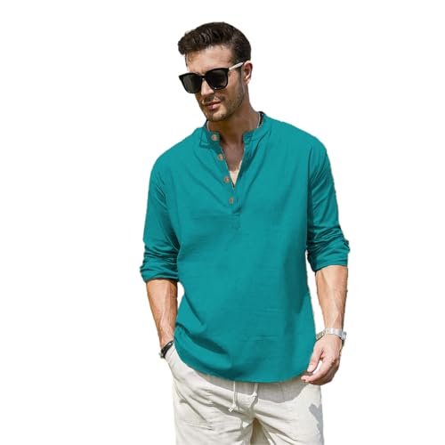 Image of Vida Loca Men Full Sleeve Solid Cotton Blend Straight Slim Fit Kurta Shirt for Men's.