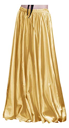 Indian Trendy Women's Satin Full Circle Swing Halloween Belly Dance Tribal Skirt4