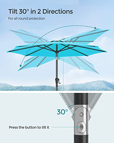 Songmicspatioumbrella75ftoutdoortableumbrelladeckumbrellawith8ribsupf5030dualtiltsystembasenotincludedforpatiogardenpoollakeblueugpu075q01 Urban Country Home Decor Songmics patio umbrella 75 ft outdoor table umbrella deck umbrella with 8 ribs upf 50 30 dual tilt system base not included for patio garden pool lake blue ugpu075q01 urban country home decor