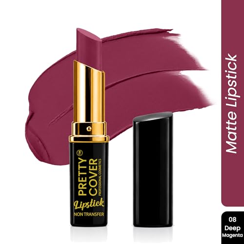 Image of Pure Matte Creamy Lipstick, Highly Pigmented & Long Lasting, 3.2g (Deep Magenta)