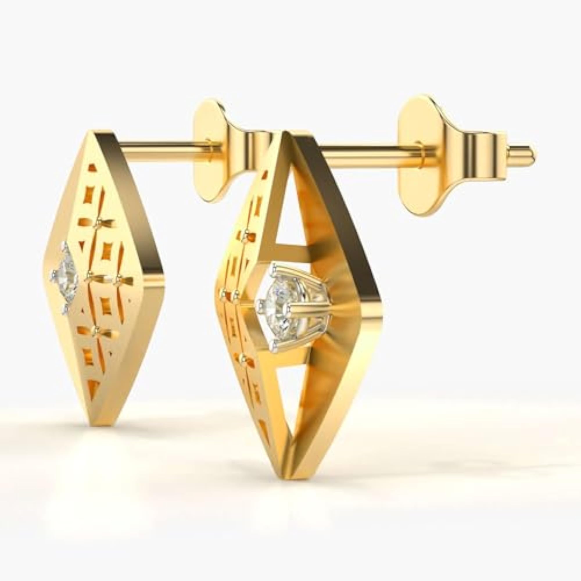 Women's Stylish Sterling Silver & Lab Grown Diamond 0.11cts Earrings
