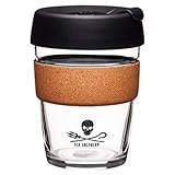 KeepCup BCSEA12 Brew Trinkbecher aus gehärtetem Glas mit Korkband, wiederverwendbar, Seehäferhund Meeresschäferhund 340,2 g (12 oz)