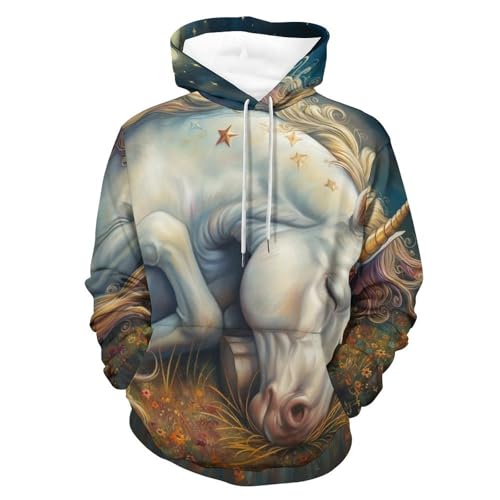 Hoodie manches longues licorne lune id&eacute;al pour vos soir&eacute;es d&eacute;tente
