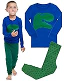 Bluenido Boys Dinosaur 2 Piece Pajama 100% Super Soft Cotton (12m-7y)
