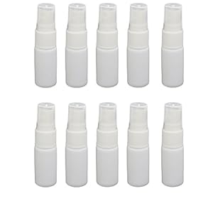 sourcing map 10pcs 10ml PE Weiß Kunststoff Zylinder Form DIY Wasser Sprühflasche Halter de