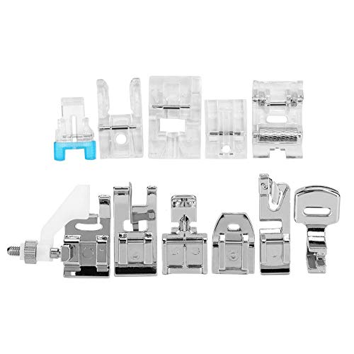 La Mejor Selección de Piezas y accesorios para máquinas de coser los mejores 10. 42 Fdit 11 Piezas Juego De Prensatelas, Kit De Herramientas Multifuncional para Prensatelas De Máquina De Coser Accesorios Esenciales para Coser Sin Costuras