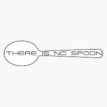 There is No Spoon The Matrix Cool Quote Movie Vinyl Waterproof Sticker Decal Car Laptop Wall Window Bumper Sticker 5"
