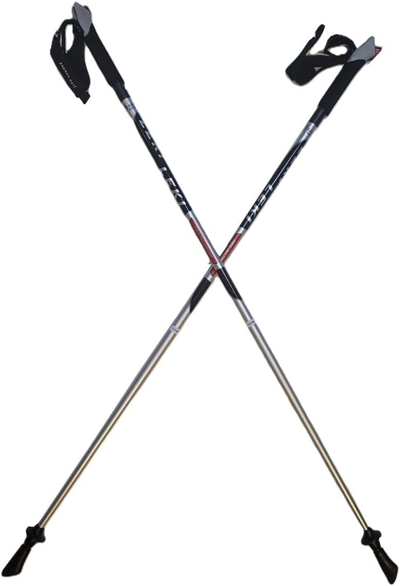 LEKI Nordic Walking Speed Pacer Vario HM Carbon Adjustable Poles Silver 115cm