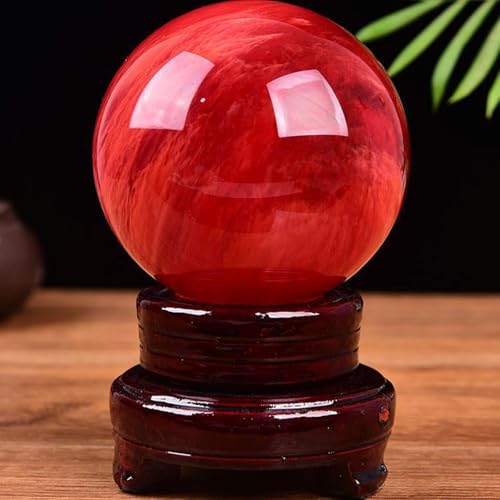 Orbe en quartz rouge de qualité supérieure, sphère de rubis 13cm d'exception pour collection