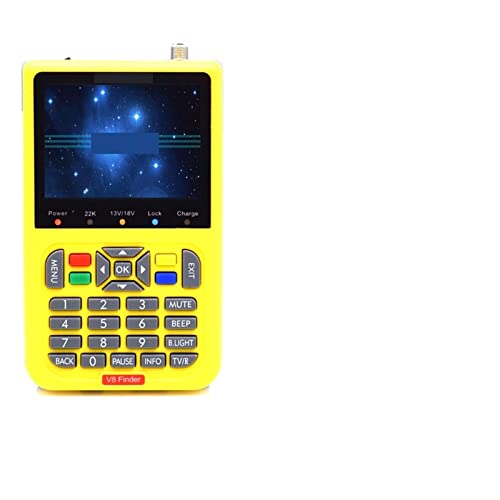 V8 Finder Digital Satellite Finder 3,5 pouces LCD Satellite Finder Digital Satellite Signal Signaler Mètre Satellite Compteur Satellite(Giallo)