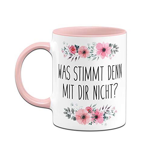 Taza con texto en alemán "Was stimmt denn mit Dir Nicht? Taza de café divertida – apta para lavavajillas. - Imagen 3