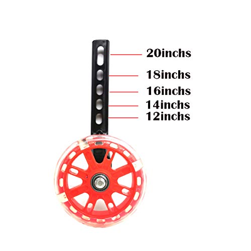 Mehome Bicycle Training Wheels Bike Heavy Duty Rear With Stabilizers For Kids Bikes Of 12 14 16 18 20 Inch (Red) #TOP1