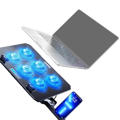 Ventilador silencioso para laptop con 6 ventiladores y luz LED miniatura 6