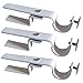 NONO Bracket - Inside Mounted Blinds Curtain Rod Bracket Attachment (White Set of 3)
