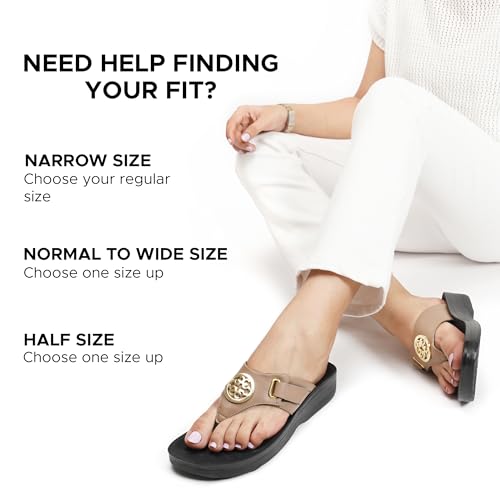 Image of AEROTHOTIC Arch Support Flip Flops for Women Comfortable Stylish Straps with Non Slip Footbed Fashion Dressy Sandals Outdoor Travel Vacation Essentials