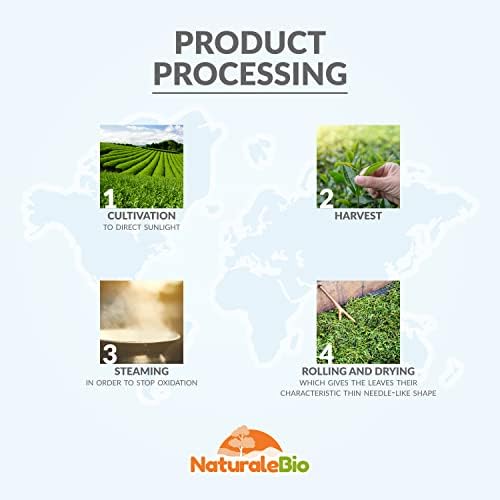 Organic Japanese Sencha Green Tea - Upper Grade - 100g. Sencha Loose Leaf Green Tea Bio, Natural and Pure. First harvest Green Tea Leaves cultivated in Japan. NaturaleBio